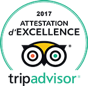 Attestation d'excellence 2017 Tripadvisor